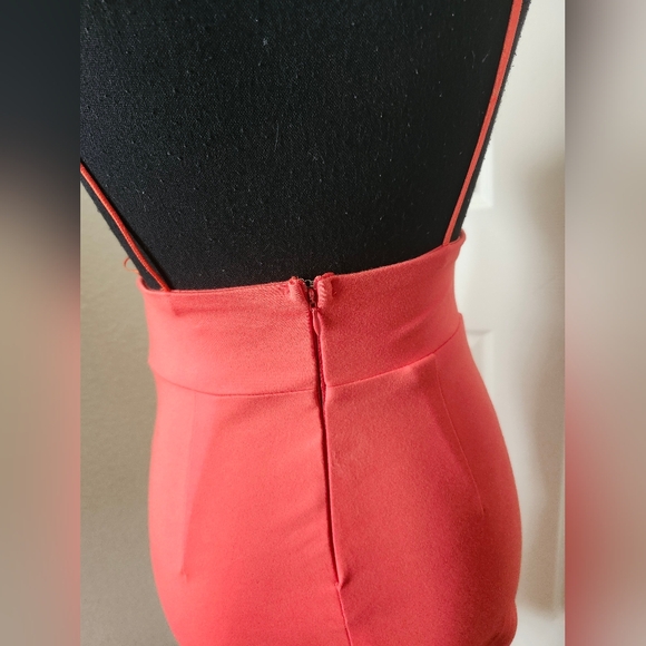 Superdown Revolve Poppy Red Trista Bodycon Midi Dress Cutout S Spaghetti Strap - Picture 8 of 10
